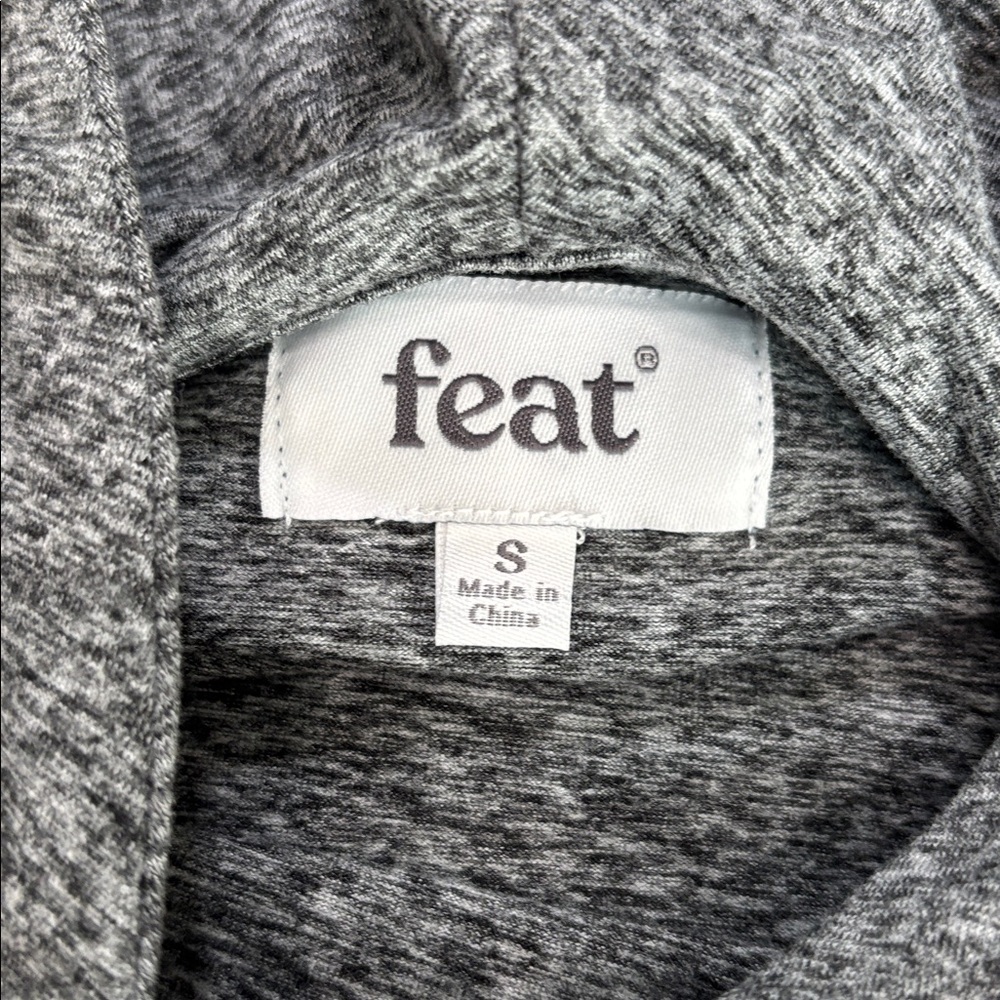 feat hoodie Heather Gray Roam drawstring women’s small, XL soft cozy warm new - Picture 3 of 9